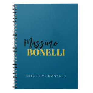 Caderno Espiral Profissional elegante moderno minimalista simples