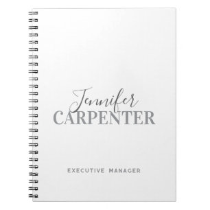 Caderno Espiral Profissional elegante moderno minimalista simples