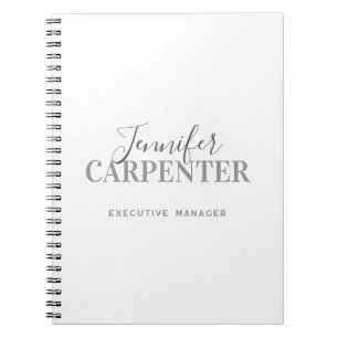 Caderno Espiral Profissional elegante moderno minimalista simples
