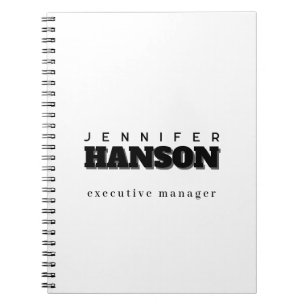 Caderno Espiral Profissional elegante moderno minimalista simples