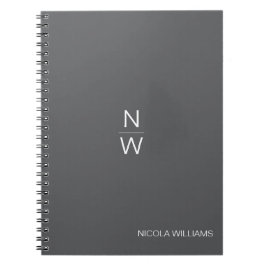 Caderno Espiral Profissional Moderno Simples Minimalista Verde Azu