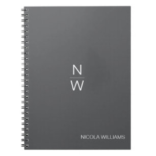 Caderno Espiral Profissional Moderno Simples Minimalista Verde Azu