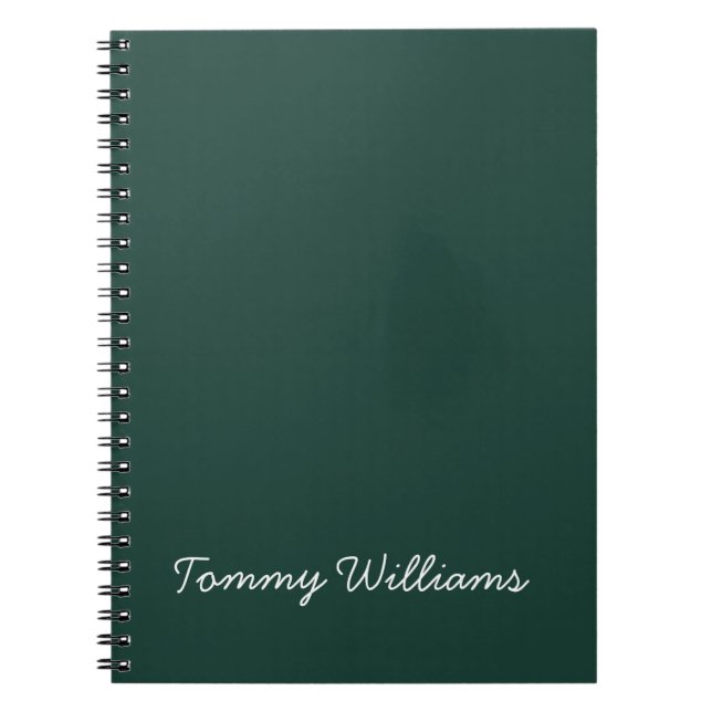 Caderno Espiral Profissional Simples Esmeralda Minimalista (Frente)