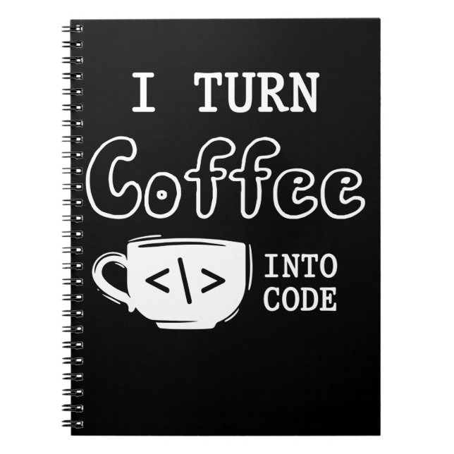 Caderno Espiral Programador Codificador de software de Piada de ca (Frente)