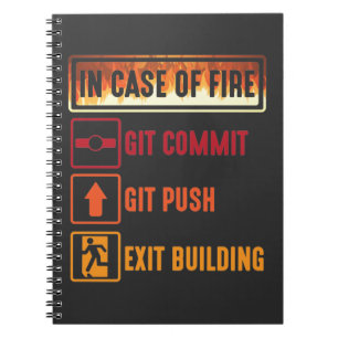 Caderno Espiral Programador de Codificação Git Empurrar Git de C