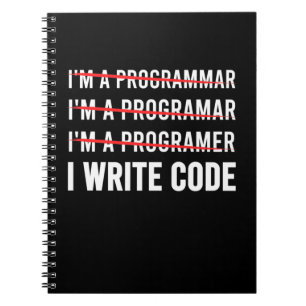 Caderno Espiral Programador Engraçado Eu Escrevo Código
