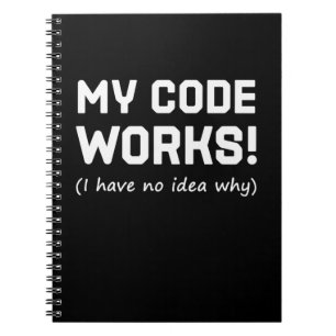 Caderno Espiral Programador Meu Código Funciona