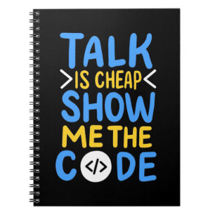 Caderno Espiral Programador Mostra-me o código
