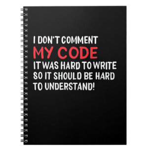 Caderno Espiral Programador Não Comentário Meu Código
