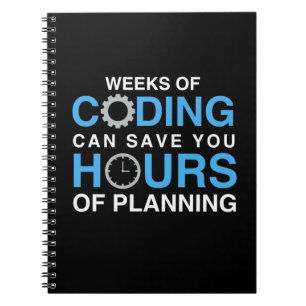 Caderno Espiral Programador Semanas De Codificação