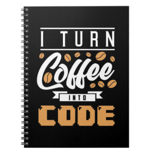 Caderno Espiral Programador Transforma Café Em Código