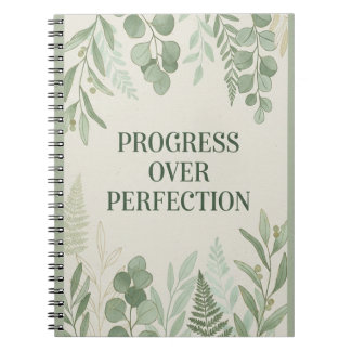 Caderno Espiral Progress over Perfection Journal
