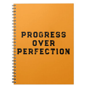 Caderno Espiral Progresso Acima da Perfeição
