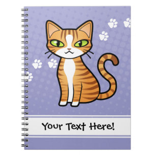 Caderno Espiral Projete seu próprio gato dos desenhos animados