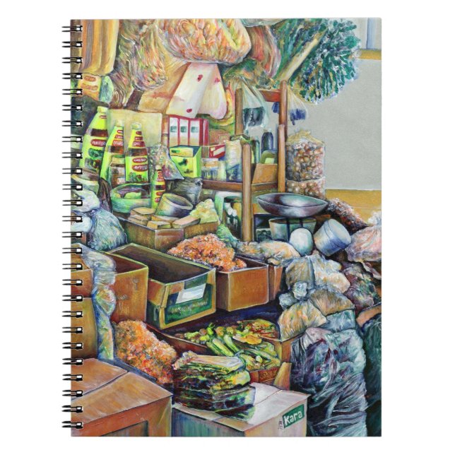 Caderno Espiral Promessas encantadoras do belo Tekka Center, Singa (Frente)