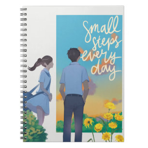 Caderno Espiral Promessas Sunset - Notebook realístico anime arte