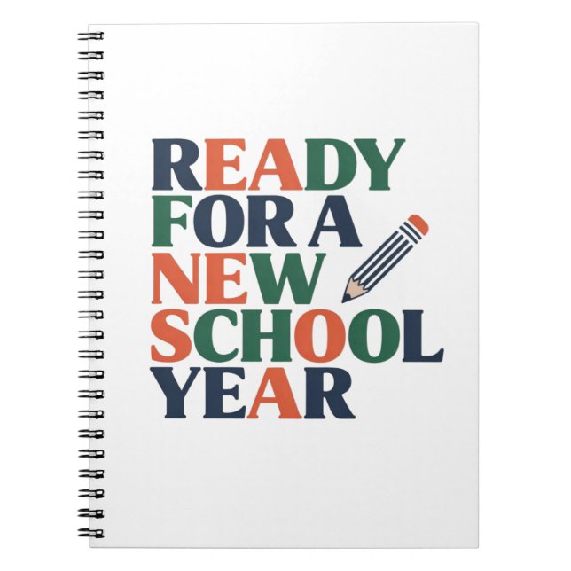 Caderno Espiral Pronto para um Novo Ano Letivo (Frente)