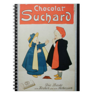 Caderno Espiral Propaganda de poster de "chocolate Suchard" (cor