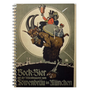 Caderno Espiral Propaganda para 'a cerveja de cerveja preta forte