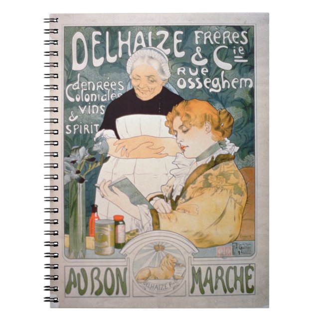 Caderno Espiral Propaganda para Delhaize, irmãos e Co. no th (Frente)