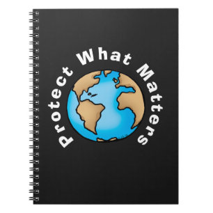 Caderno Espiral Proteger o que Importa Eco Terra Design