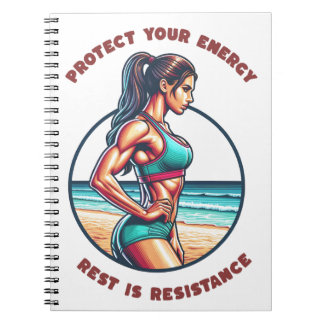 Caderno Espiral Proteja sua camiseta de energia - Autoatendimento