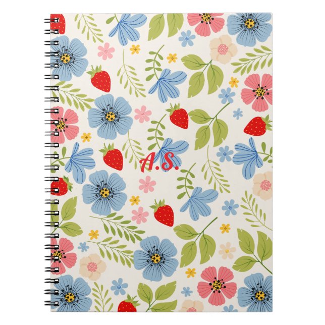 Caderno Espiral Protetor de Flores em Forma de Flor (Frente)