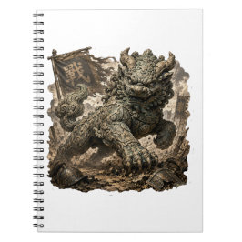 Caderno Espiral Protetor de Pedra Mítica Fantasia Adesivo