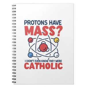 Caderno Espiral Protons têm massa que eu nem sabia que eram
