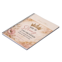 Caderno Espiral Provérbios 31 Inspirador Forte & Digno