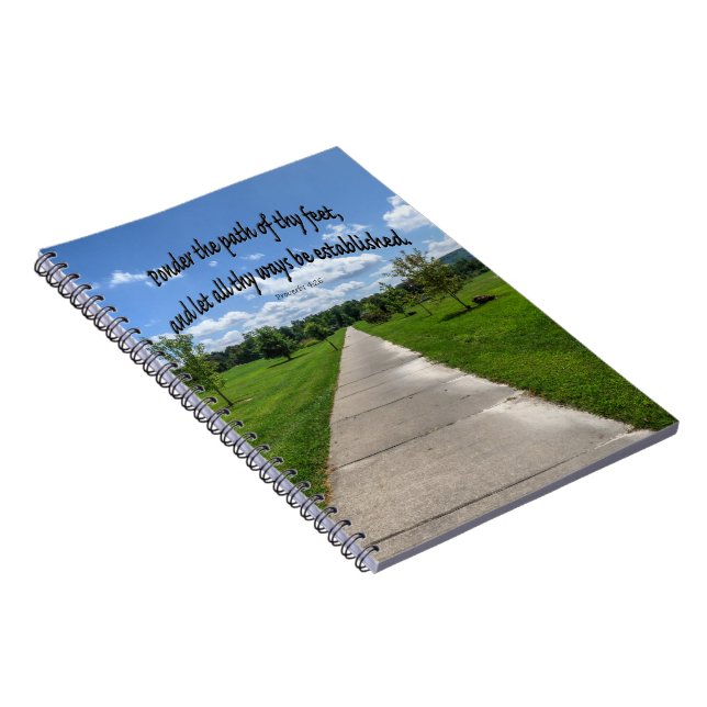 Caderno Espiral Provérbios 4:26 (Lado Direito)