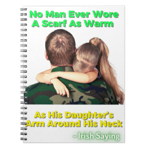 Caderno Espiral Proverbo Irlandês - Nunca Nenhum Homem Vestiu Um S