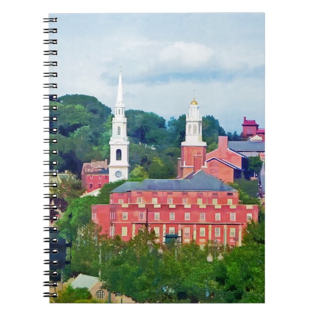 Caderno Espiral Providence RI Skyline II (Frente)