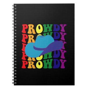 Caderno Espiral Prowdy Rodeu Tchau Cowboy Cowgirl LGBTQ Ocidental