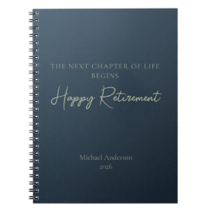 Caderno Espiral Próximo Capítulo da Vida Começa Presente de Aposen