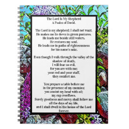 Caderno Espiral Psalm 23 citação bíblica