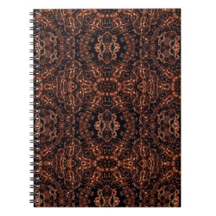 Caderno Espiral Psicodélico, Fratural, Arte Com Chama, Notebook Má