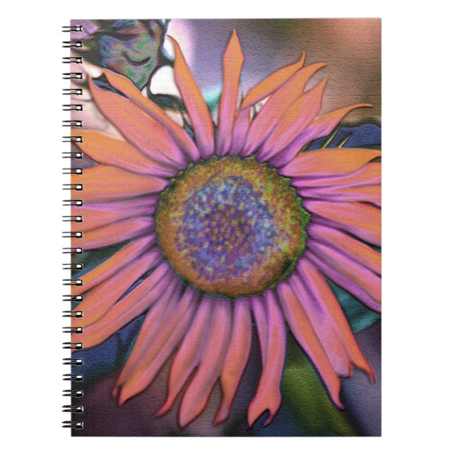 Caderno Espiral Psicodélico Girassol (Frente)