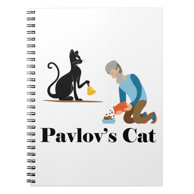 Caderno Espiral Psicologia Gata de Pavlov (Frente)