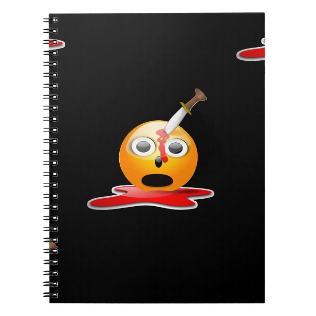 Caderno Espiral psicopata emoji (Frente)