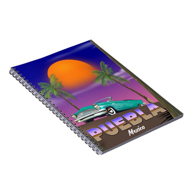 Caderno Espiral Puebla México, pôster de feriado (Lado Direito)