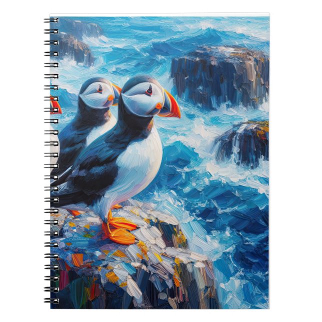Caderno Espiral Puffins (Frente)