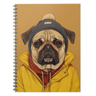 Caderno Espiral Pug