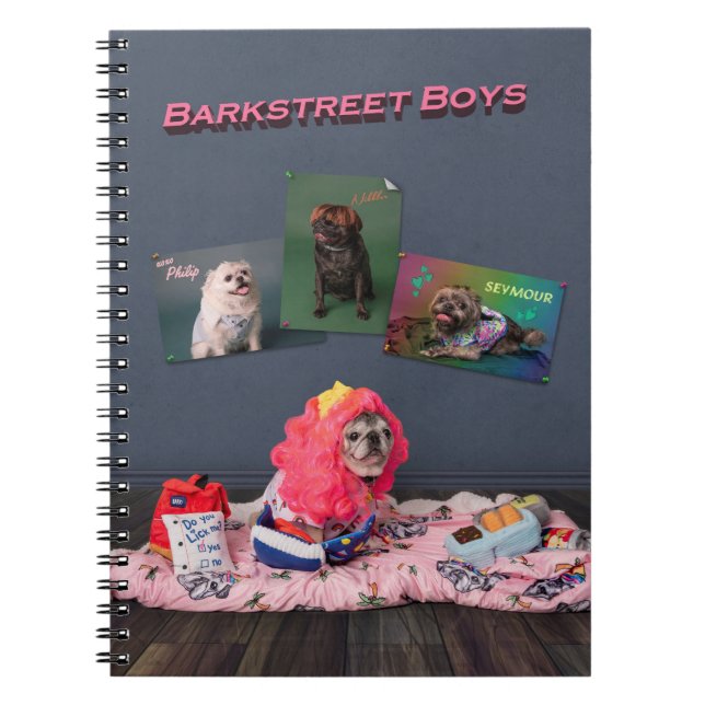 Caderno Espiral Pug Banda (Frente)