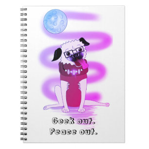 Caderno Espiral Pug do feixe de luz: Notebook espiral