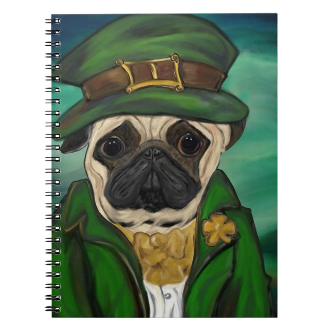 Caderno Espiral Pug Irlandês (Frente)
