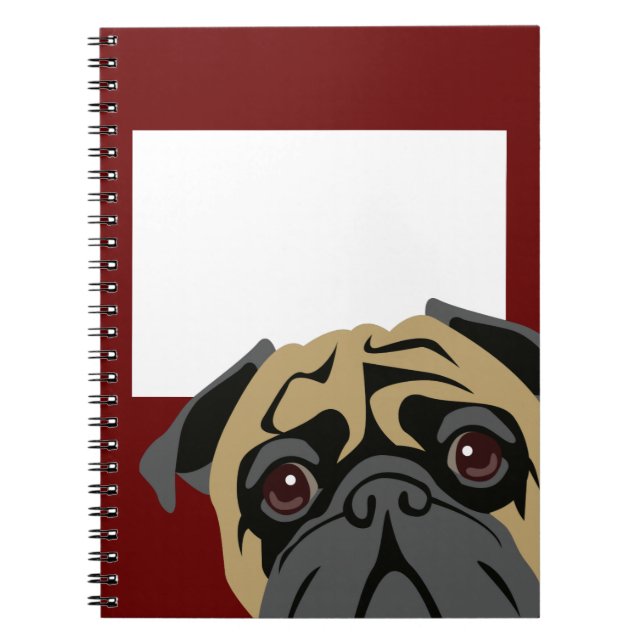 Caderno Espiral Pug peluches (Frente)