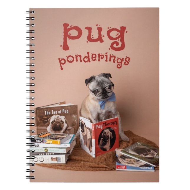 Caderno Espiral Pug Ponderings (Frente)
