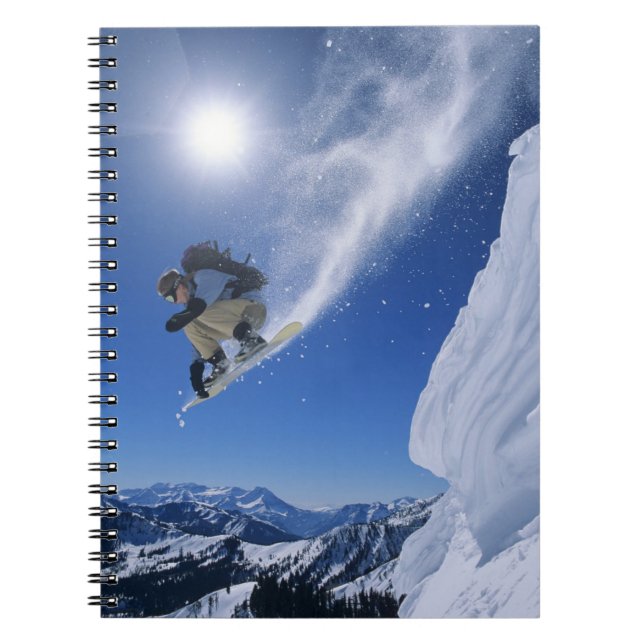 Caderno Espiral Pulando para o Canyon Cobra Creek de Clayton 3 (Frente)