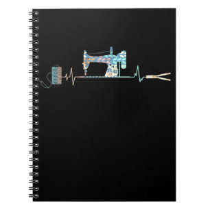 Caderno Espiral Pulsação da Máquina de Costura